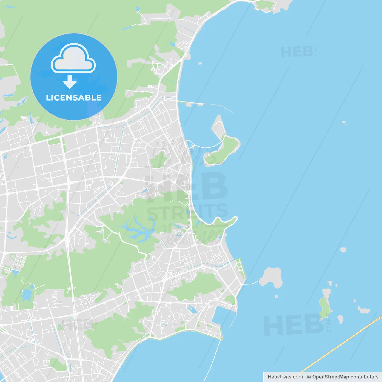 Printable map of Zhuhai, China