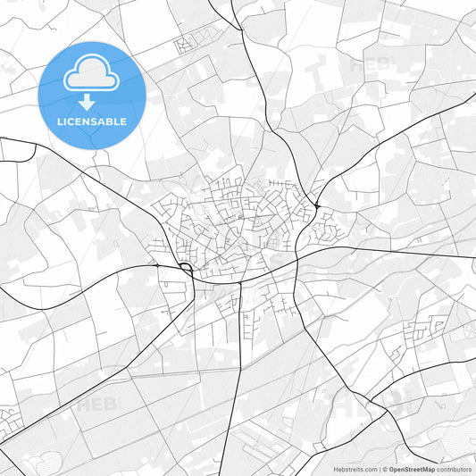 Vector PDF map of Delbruck, Germany