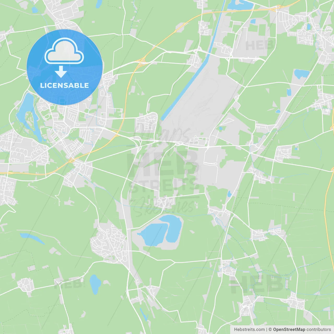 Salzgitter, Germany printable street map