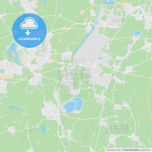 Salzgitter, Germany printable street map