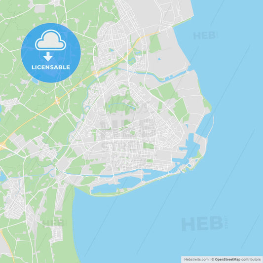 Wilhelmshaven, Germany printable street map