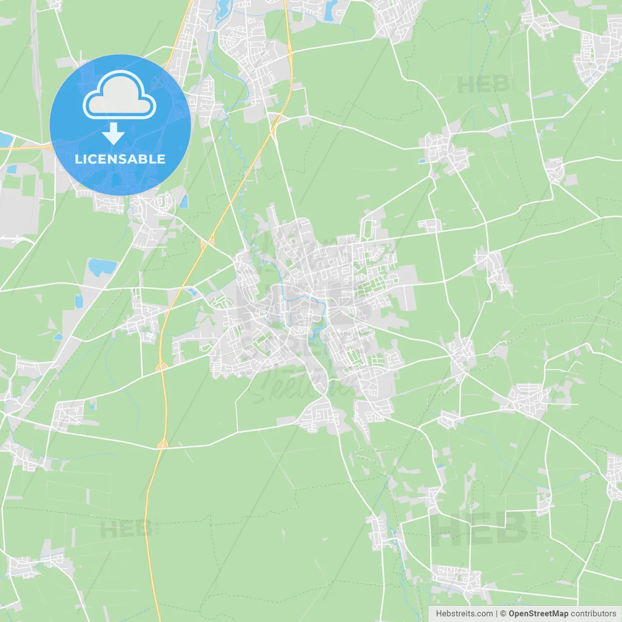 Wolfenbuttel, Germany printable street map