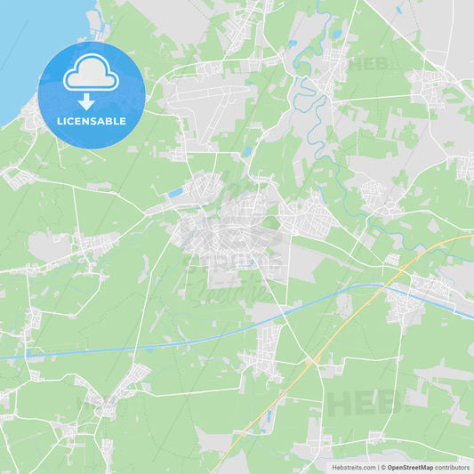 Wunstorf, Germany printable street map