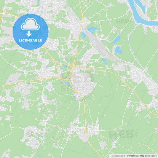 Seevetal, Germany printable street map