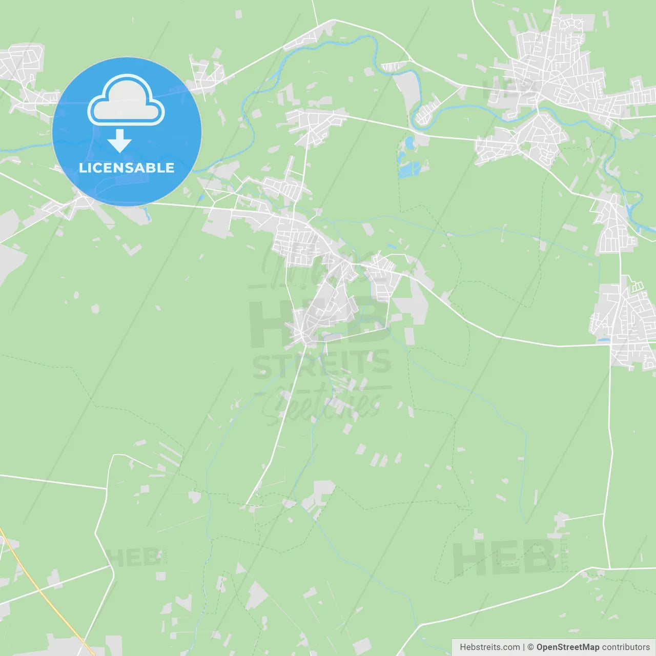 Geestland19, Germany printable street map
