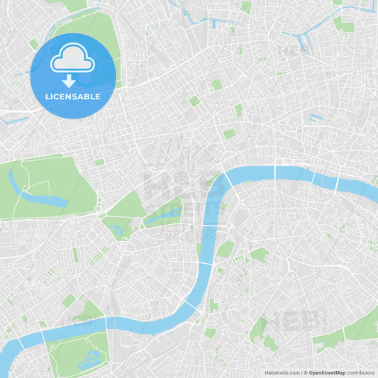 Printable map of London, United Kingdom