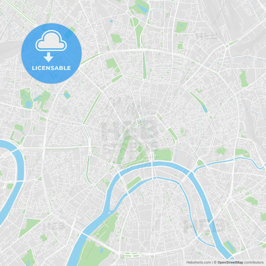 Printable map of Moscow, Russia