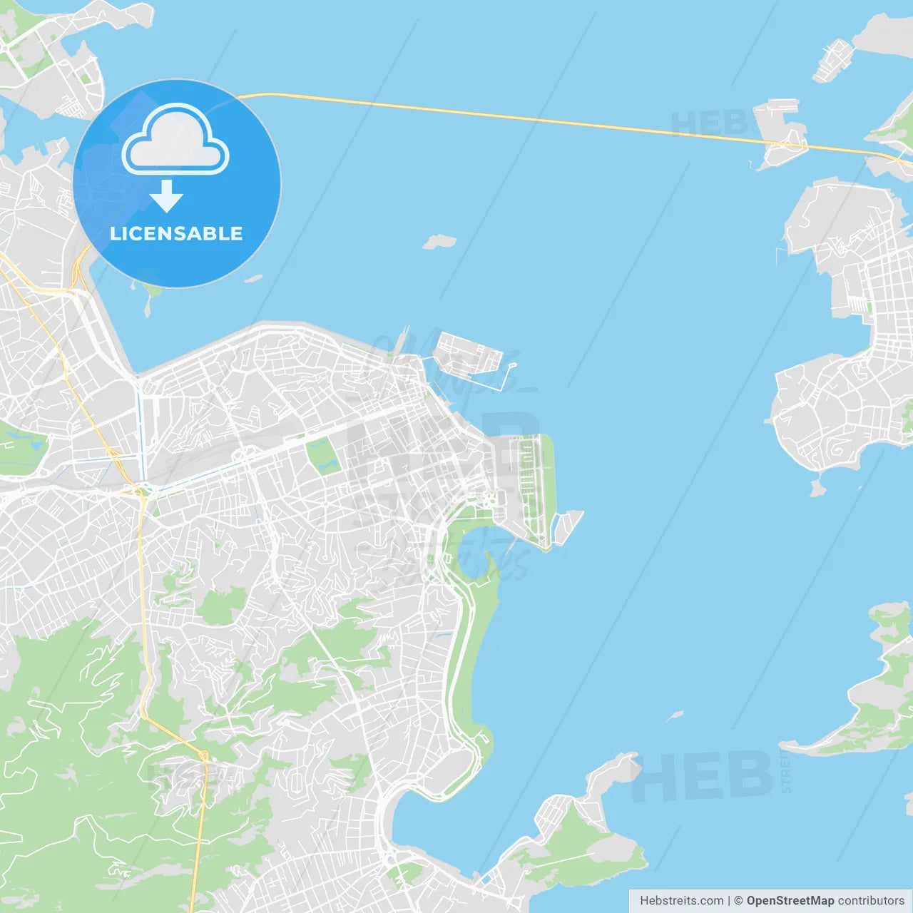 Printable map of Rio de Janeiro, Brazil