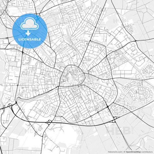 Vector PDF map of Paderborn, Germany