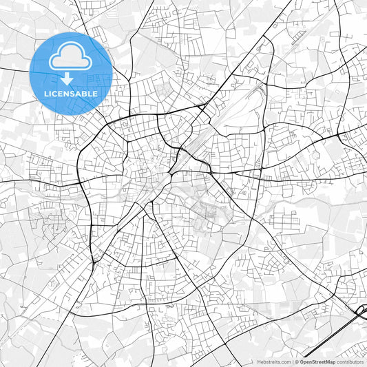 Vector PDF map of Gutersloh, Germany