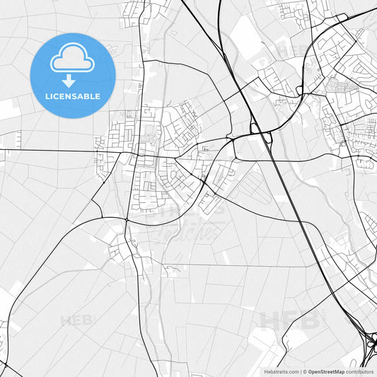 Vector PDF map of Erftstadt, Germany