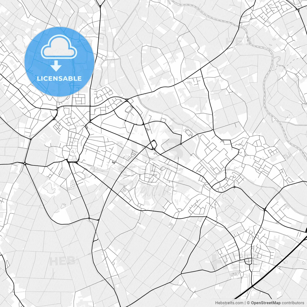 Vector PDF map of Heinsberg, Germany