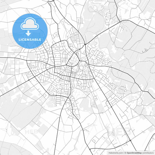 Vector PDF map of Emsdetten, Germany