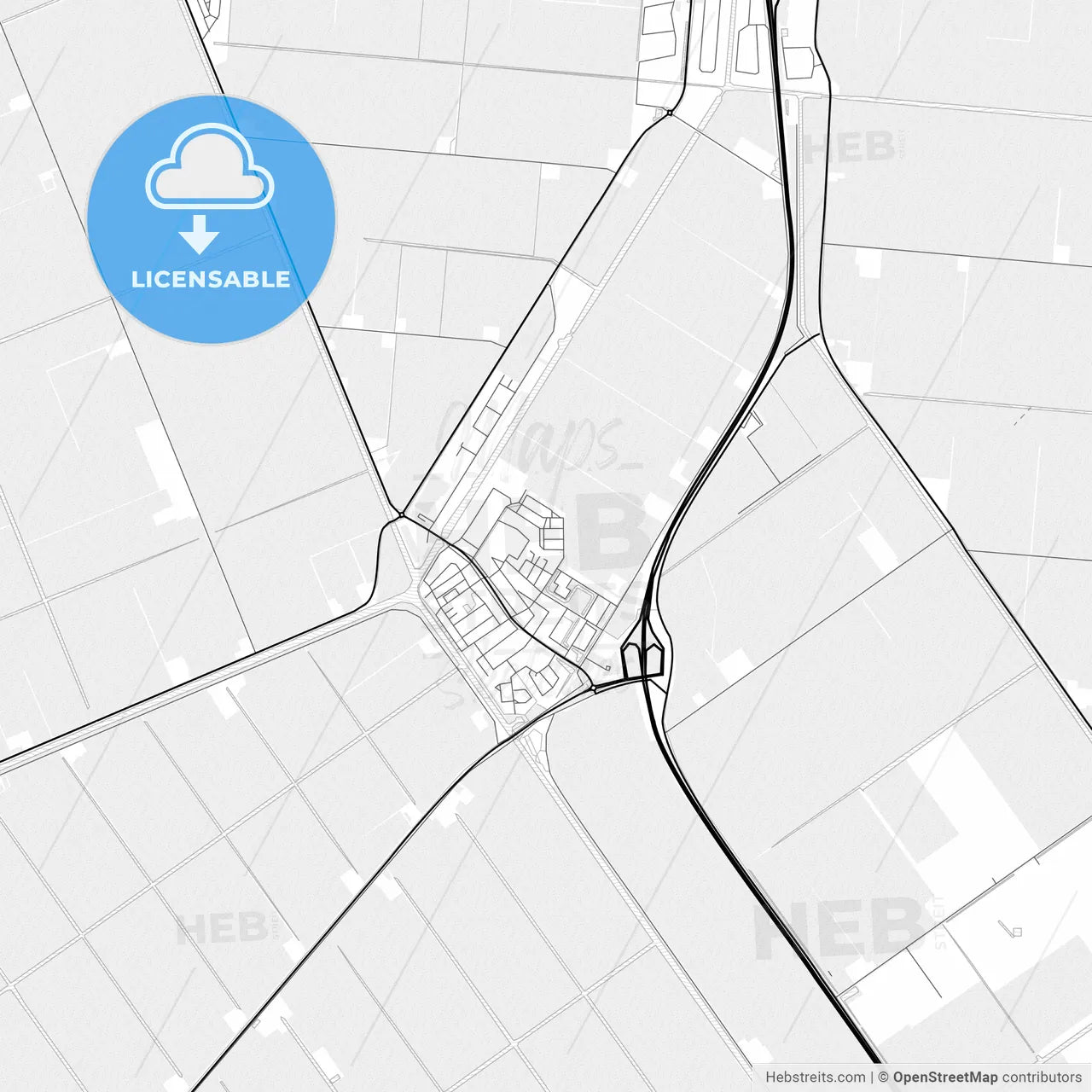 Vector PDF map of Hollands Kroon, Netherlands