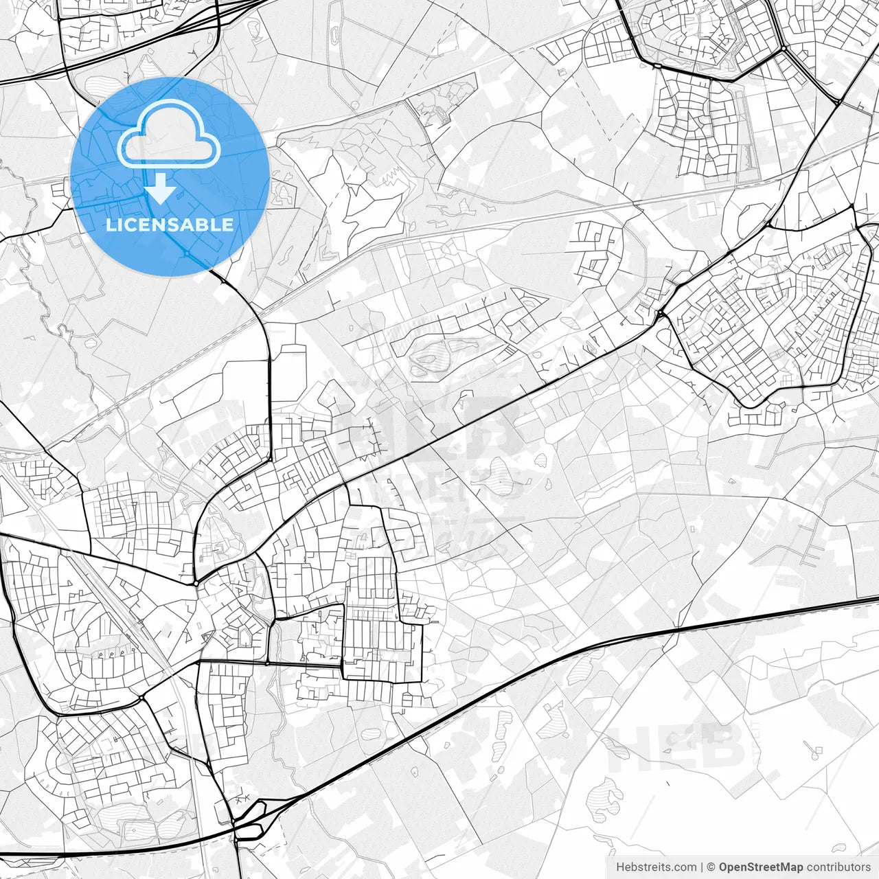 Vector PDF map of Geldrop-Mierlo, Netherlands