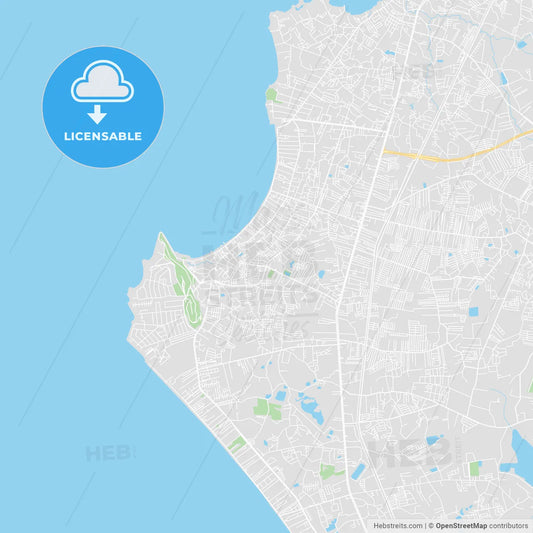 Printable map of Pattaya, Thailand