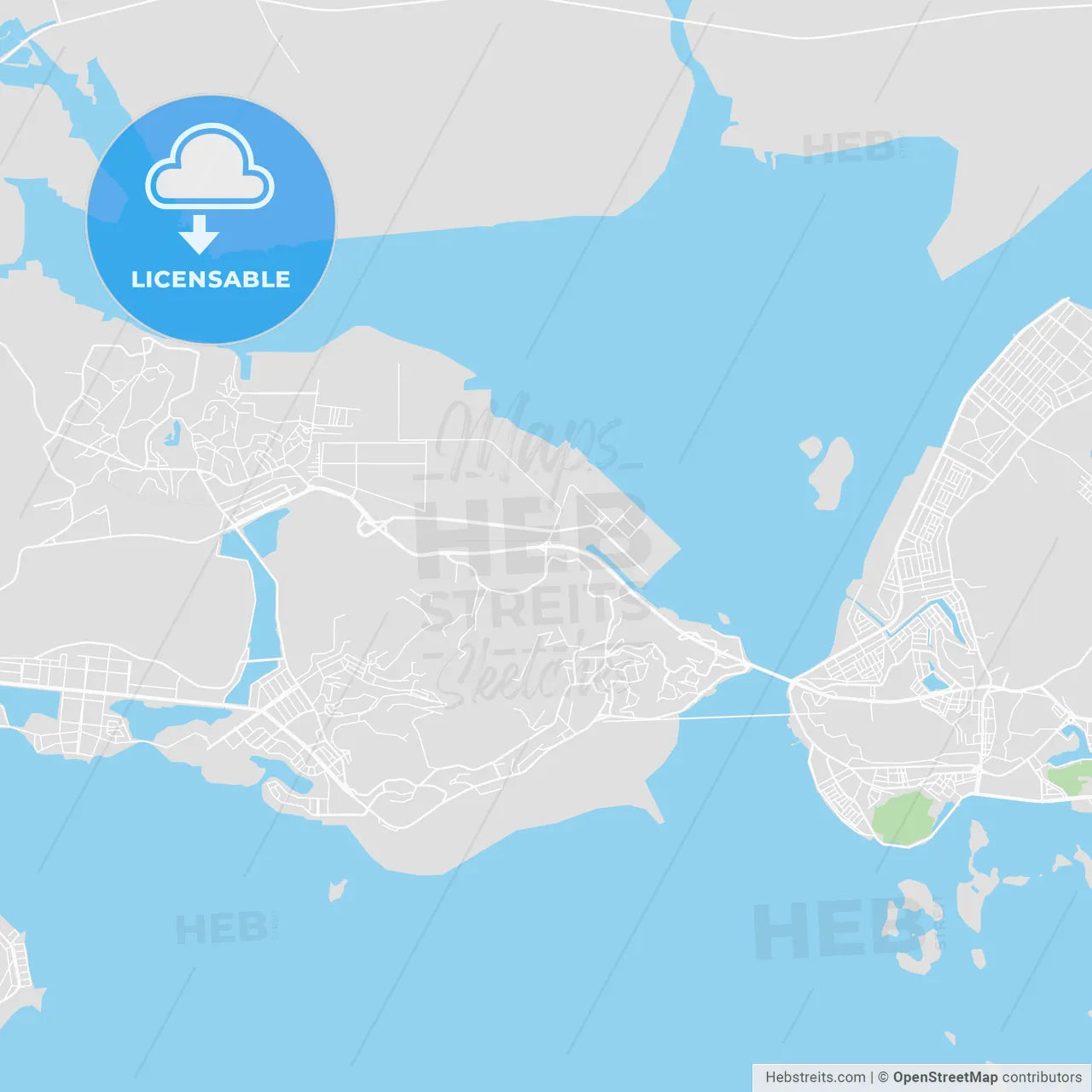 Printable map of Ha Long, Vietnam