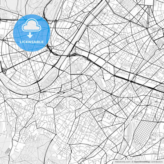 Vector PDF map of Issy-les-Moulineaux, France