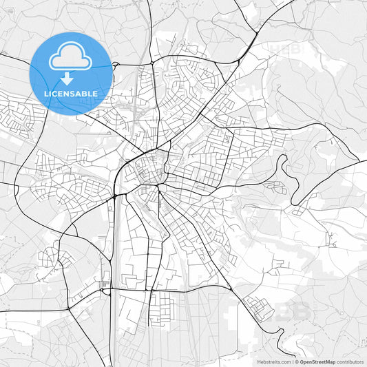 Vector PDF map of Neumarkt in der Oberpfalz, Germany