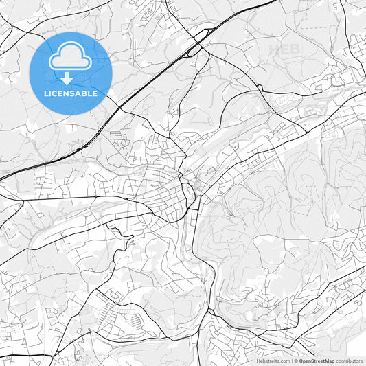 Vector PDF map of Gevelsberg, Germany
