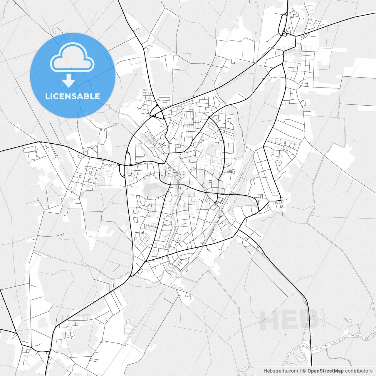 Vector PDF map of Osterholz-Scharmbeck, Germany