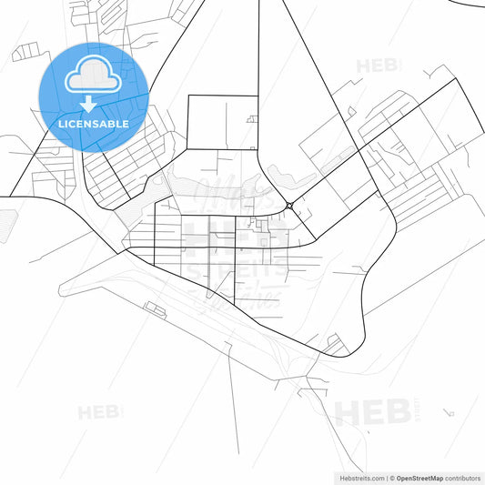 Vector PDF map of Arkalyk, Kazakhstan