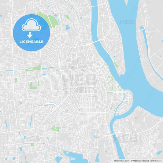 Printable map of Phnom Penh, Cambodia
