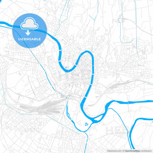Verona, Italy bright two-toned vector map