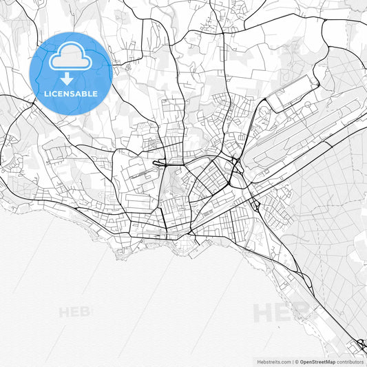 Vector PDF map of Friedrichshafen, Germany