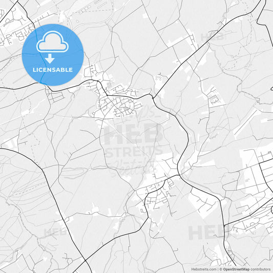 Vector PDF map of Huckelhoven, Germany