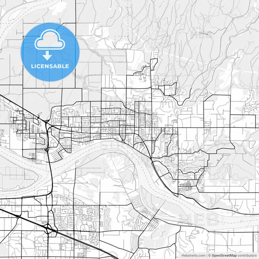 Vector PDF map of Maple Ridge, Canada
