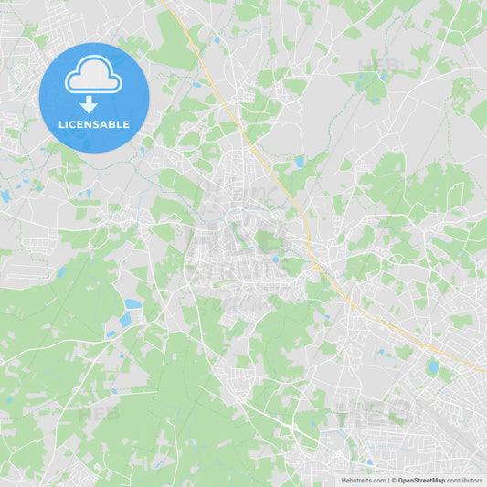 Pinneberg, Germany printable street map