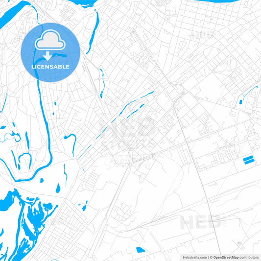 Engels, Russia bright two-toned vector map