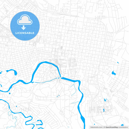 Maykop, Russia bright two-toned vector map