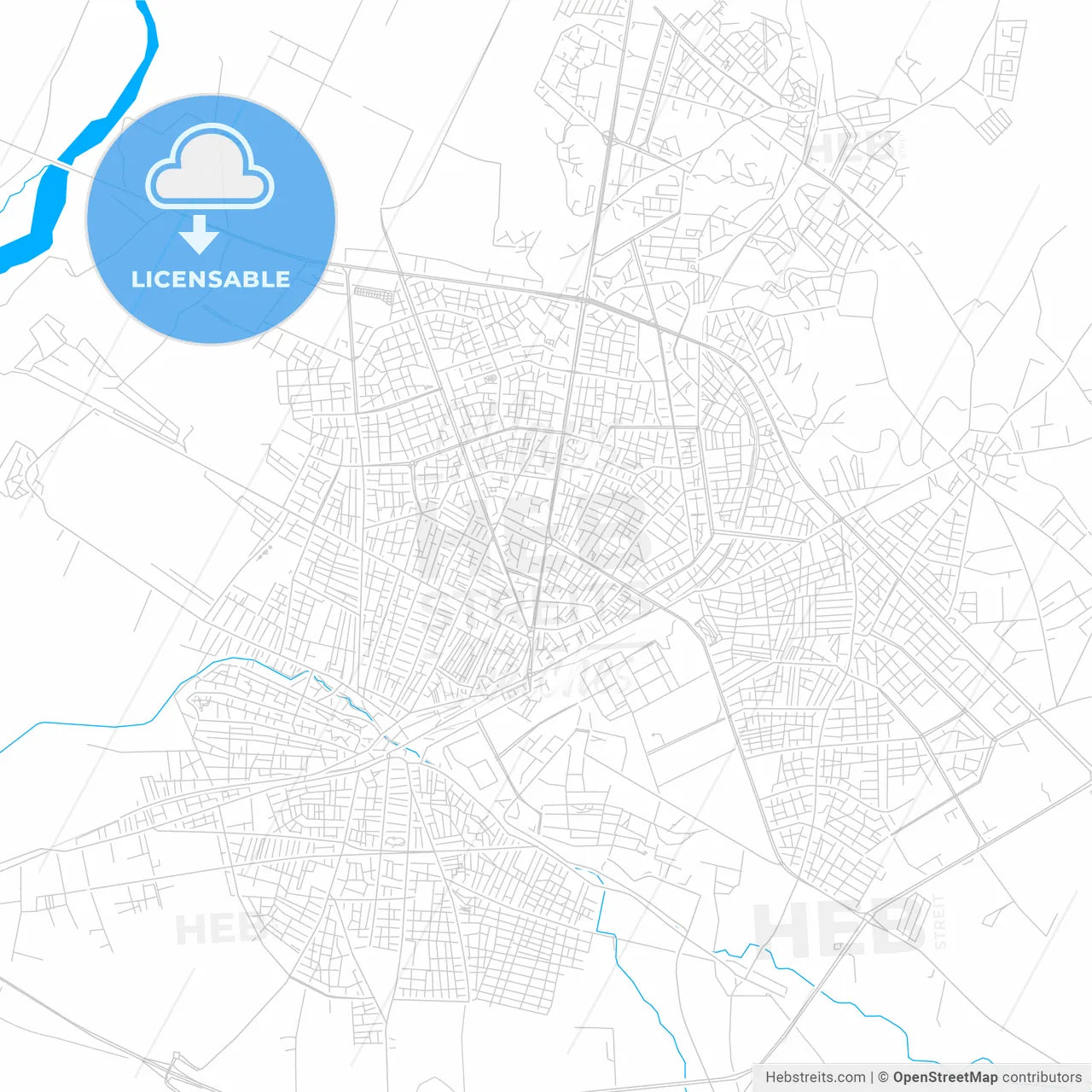 Batman, Turkey bright two-toned vector map