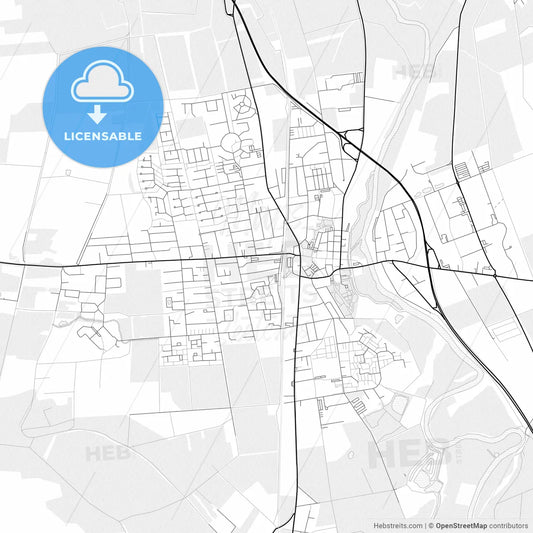 Vector PDF map of Neustadt am Rubenberge, Germany