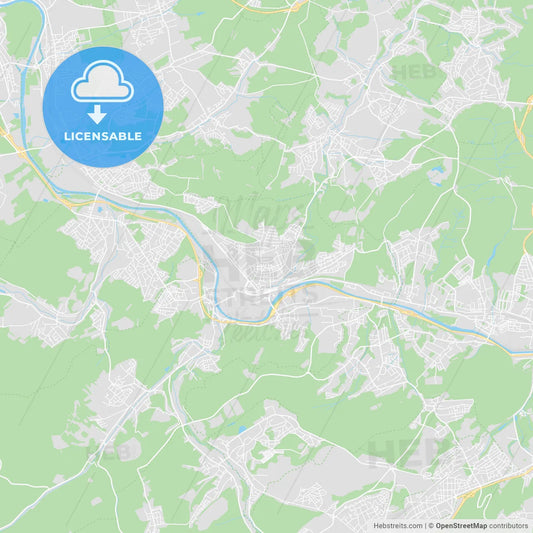 Volklingen, Germany printable street map