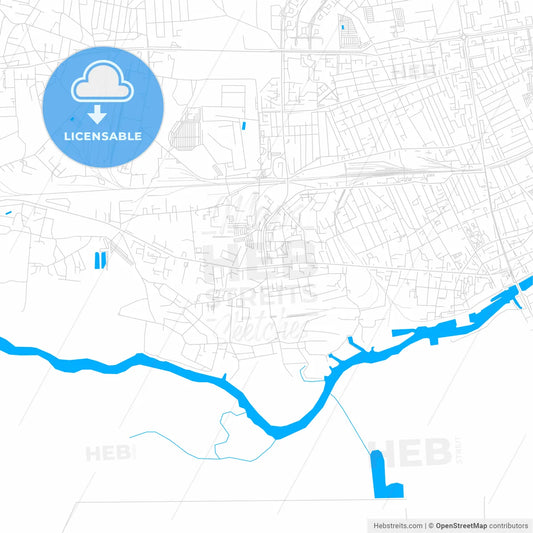 Pinsk, Belarus bright two-toned vector map
