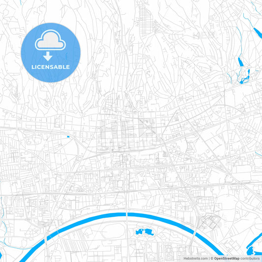 Zagreb , Croatia bright two-toned vector map
