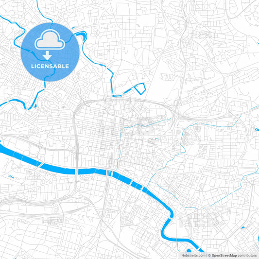 Glasgow, Scotland bright two-toned vector map