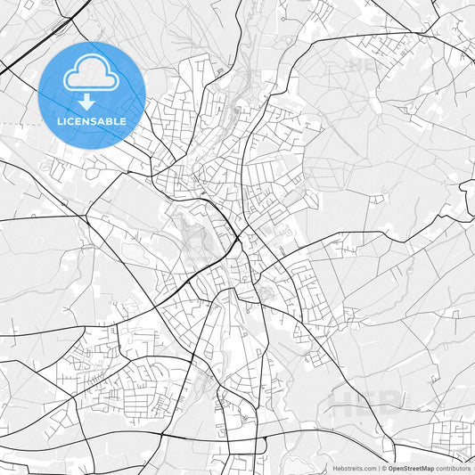 Vector PDF map of Bad Salzuflen, Germany