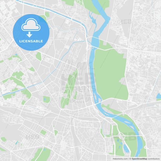 Printable map of Delhi, India