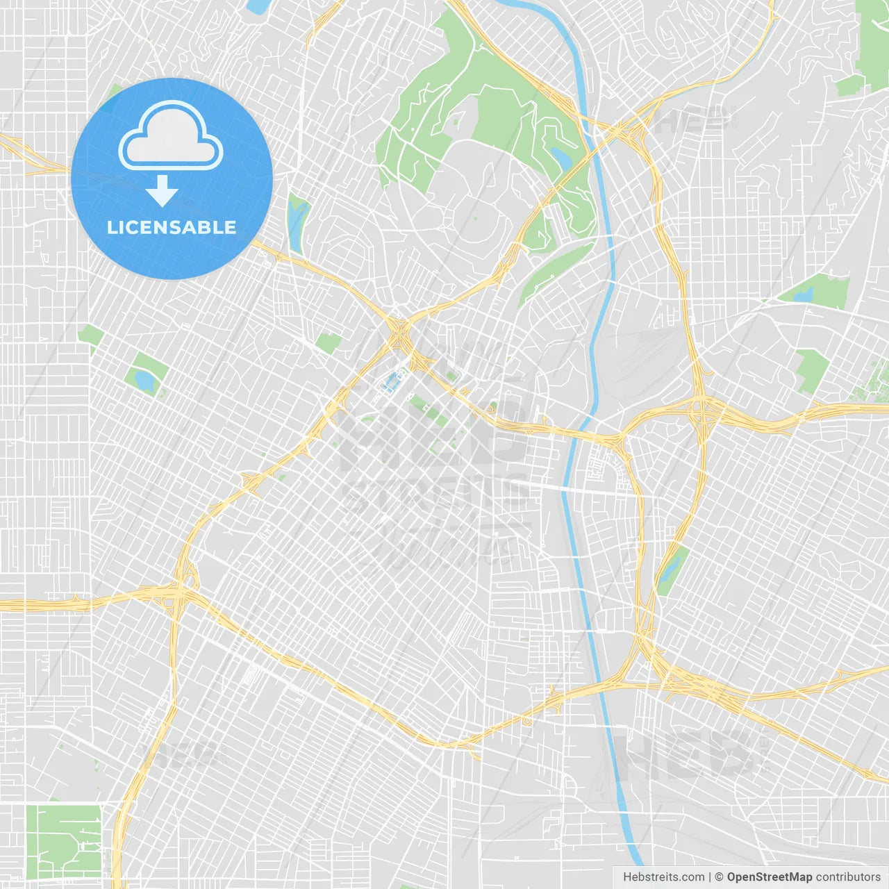 Printable map of Los Angeles, United States