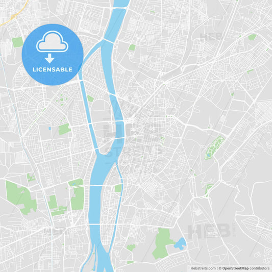 Printable map of Cairo, Egypt