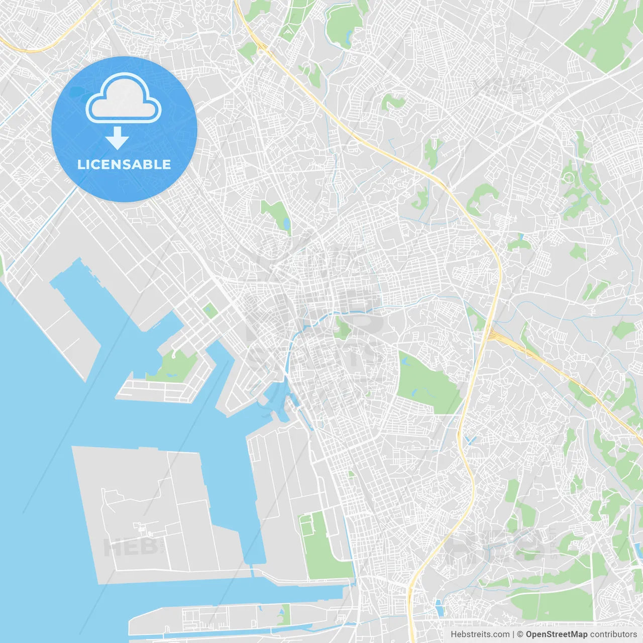 Printable map of Chiba, Japan