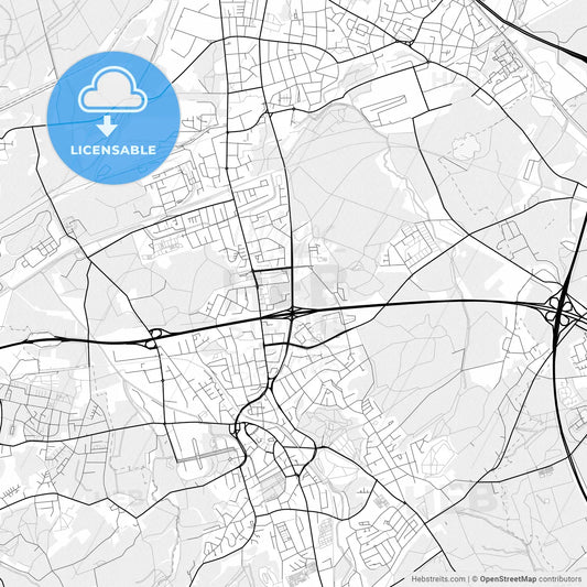 Vector PDF map of Castrop-Rauxel, Germany