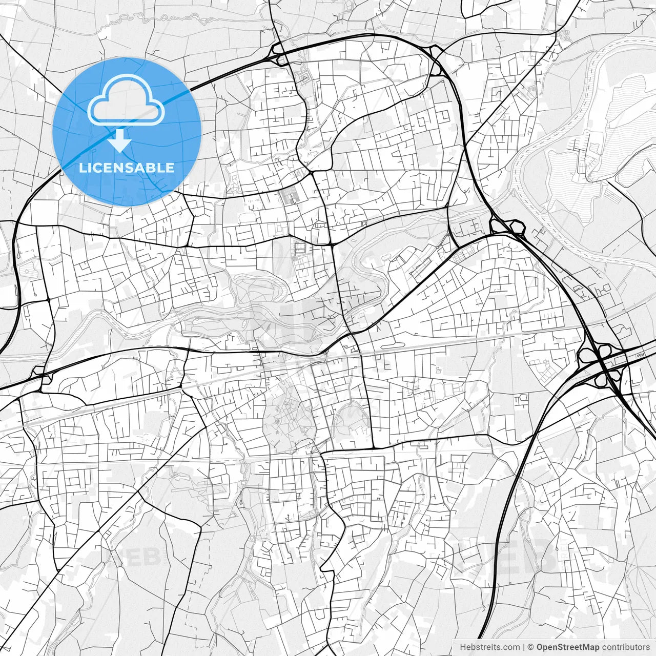Vector PDF map of Bad Oeynhausen, Germany