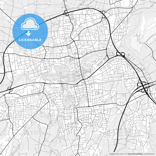 Vector PDF map of Bad Oeynhausen, Germany