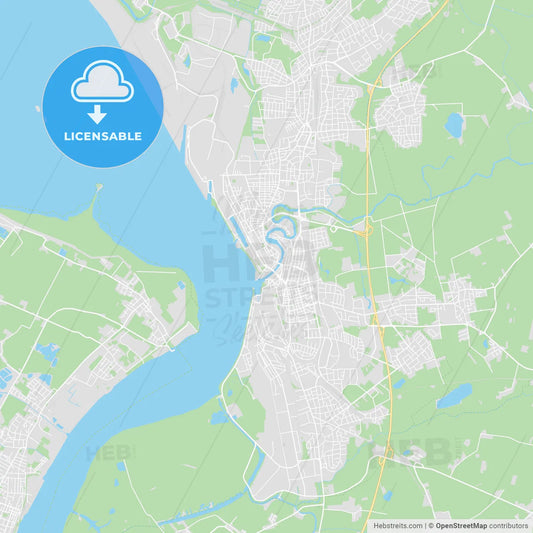 Bremerhaven, Germany printable street map