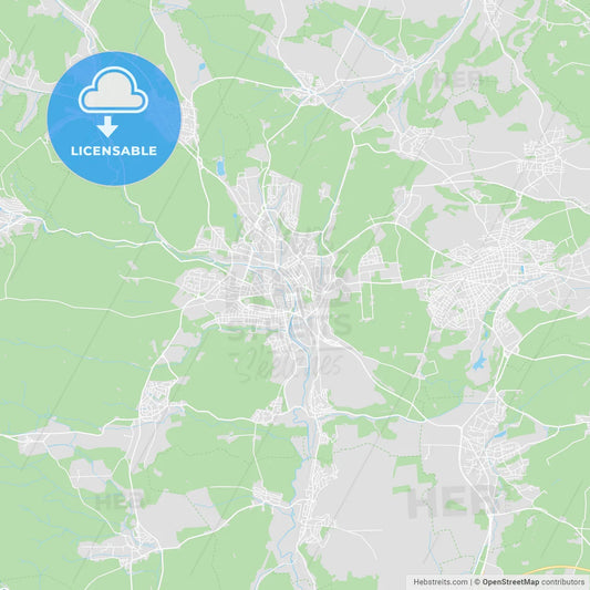 Villingen-Schwenningen, Germany printable street map